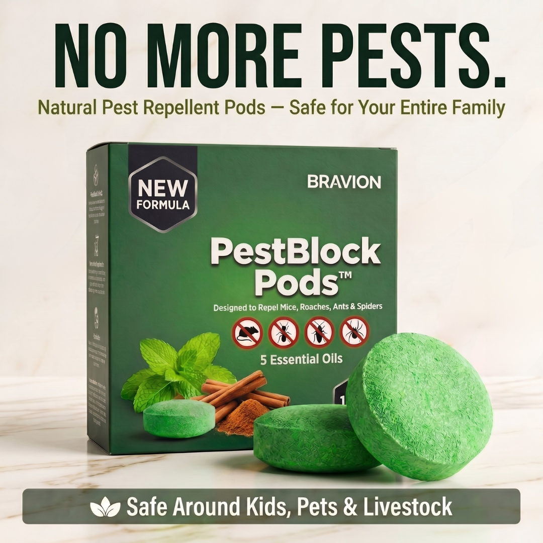 PestBlock Pods natural pest repellent repels mice ants roaches safe for kids and pets